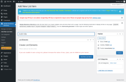 Page screenshot: Simple Business Directory &rarr; Add New List Item