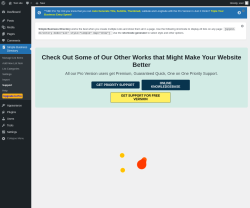 Page screenshot: Simple Business Directory &rarr; Support