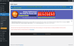 Page screenshot: Simple Business Directory &rarr; Import