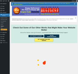 Page screenshot: Simple Business Directory &rarr; Support