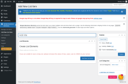 Page screenshot: Simple Business Directory &rarr; Add New List Item