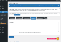 Page screenshot: Simple Business Directory &rarr; Settings &rarr; Custom CSS