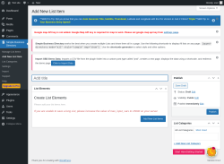 Page screenshot: Simple Business Directory &rarr; Add New List Item