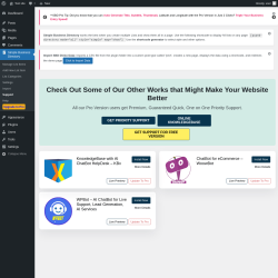 Page screenshot: Simple Business Directory &rarr; Support