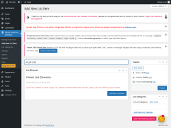 Page screenshot: Simple Business Directory &rarr; Add New List Item