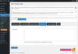 Page screenshot: Simple Business Directory &rarr; Settings &rarr; Custom CSS