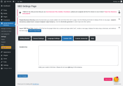Page screenshot: Simple Business Directory &rarr; Settings &rarr; Custom CSS