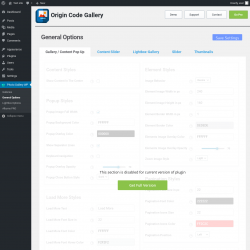 Page screenshot: Photo Gallery WP &rarr; General Options
