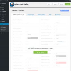 Page screenshot: Photo Gallery WP &rarr; General Options