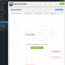 Page screenshot: Photo Gallery WP &rarr; General Options