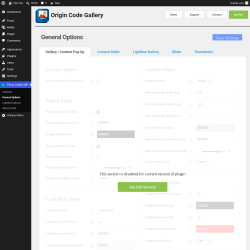 Page screenshot: Photo Gallery WP &rarr; General Options