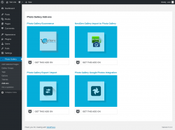 Page screenshot: Photo Gallery → Add-ons