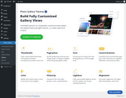 Page screenshot: Photo Gallery &rarr; Themes