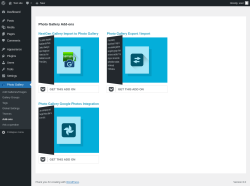 Page screenshot: Photo Gallery &rarr; Add-ons