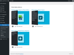 Page screenshot: Photo Gallery &rarr; Add-ons