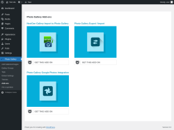 Page screenshot: Photo Gallery &rarr; Add-ons