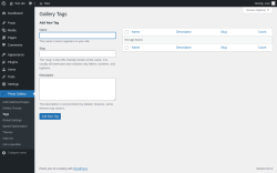 Page screenshot: Photo Gallery &rarr; Tags