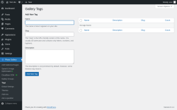 Page screenshot: Photo Gallery &rarr; Tags