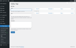 Page screenshot: Photo Gallery &rarr; Tags