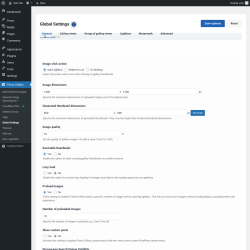 Page screenshot: Photo Gallery &rarr; Global Settings