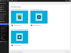Page screenshot: Photo Gallery &rarr; Add-ons
