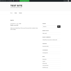 Page screenshot: Test site &ndash; Just another WordPress site