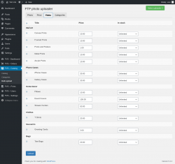 Page screenshot: PVS &ndash; Catalog &rarr; Bulk upload &rarr; Prints
