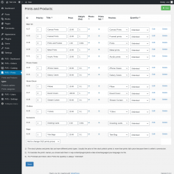 Page screenshot: PVS &ndash; Prints &rarr; types