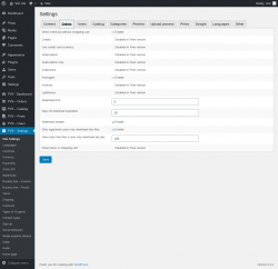 Page screenshot: PVS &ndash; Settings &rarr; Orders