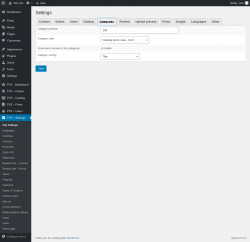 Page screenshot: PVS &ndash; Settings &rarr; Categories