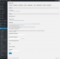 Page screenshot: PVS &ndash; Settings &rarr; Stock API &rarr; Depositphotos