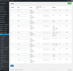 Page screenshot: PVS &ndash; Settings &rarr; Taxes