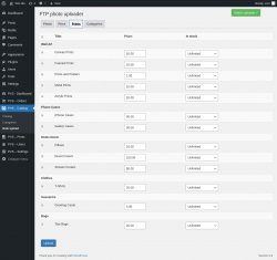 Page screenshot: PVS &ndash; Catalog &rarr; Bulk upload &rarr; Prints