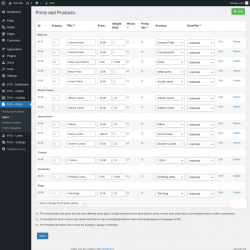 Page screenshot: PVS &ndash; Prints &rarr; types