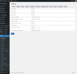 Page screenshot: PVS &ndash; Settings