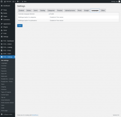 Page screenshot: PVS &ndash; Settings &rarr; Languages