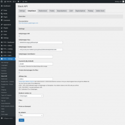 Page screenshot: PVS &ndash; Settings &rarr; Stock API &rarr; Getty/iStock