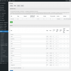 Page screenshot: PVS &ndash; Settings &rarr; Royalty free &ndash; Prices &rarr; Video