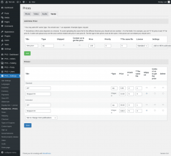 Page screenshot: PVS &ndash; Settings &rarr; Royalty free &ndash; Prices &rarr; Vector