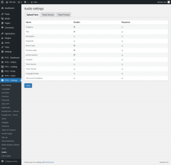 Page screenshot: PVS &ndash; Settings &rarr; Audio