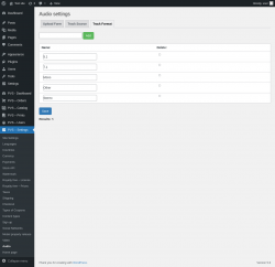 Page screenshot: PVS &ndash; Settings &rarr; Audio &rarr; Track Format