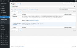 Page screenshot: Plugins &lsaquo; Test site &mdash; WordPress