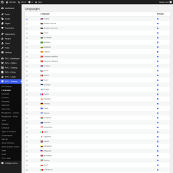 Page screenshot: PVS &ndash; Settings &rarr; Languages