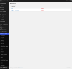 Page screenshot: PVS &ndash; Settings &rarr; Payments