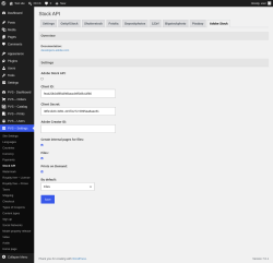Page screenshot: PVS &ndash; Settings &rarr; Stock API &rarr; Adobe Stock