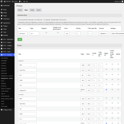 Page screenshot: PVS &ndash; Settings &rarr; Royalty free &ndash; Prices &rarr; Video