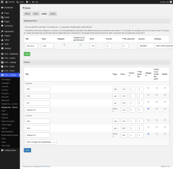 Page screenshot: PVS &ndash; Settings &rarr; Royalty free &ndash; Prices &rarr; Audio