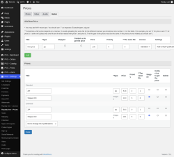 Page screenshot: PVS &ndash; Settings &rarr; Royalty free &ndash; Prices &rarr; Vector