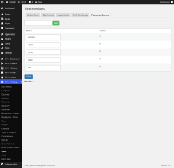 Page screenshot: PVS &ndash; Settings &rarr; Video &rarr; Frames per Second