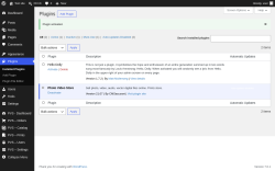 Page screenshot: Plugins &lsaquo; Test site &mdash; WordPress